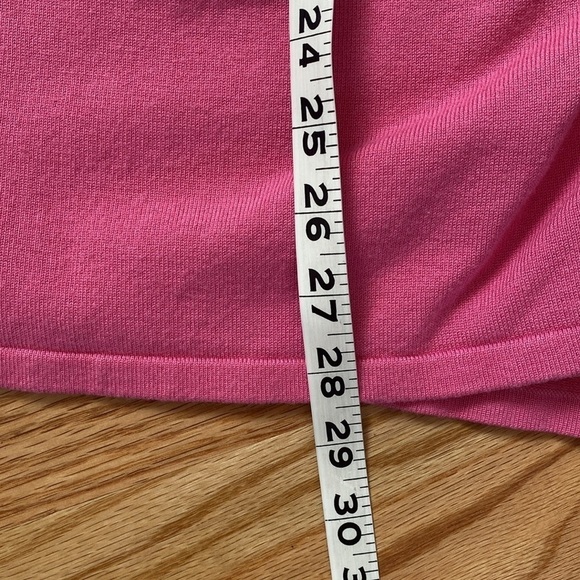 INC Pink Sweater Womens cap sleeve V neck plus Sz 3X Summer lightweight Barbie - Picture 9 of 10